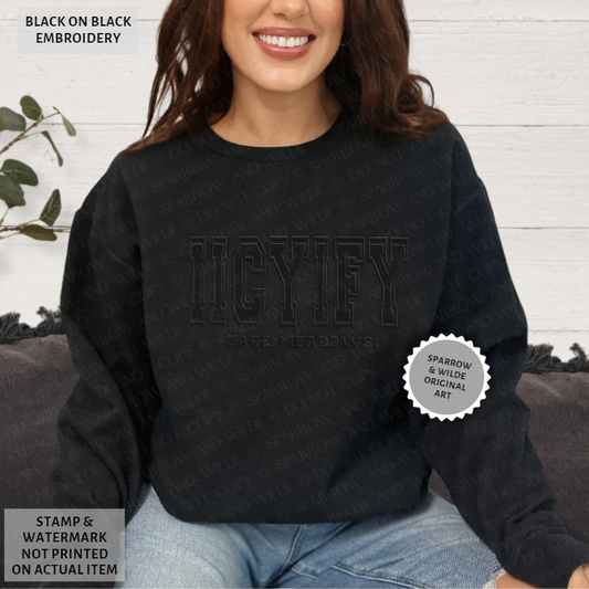 IICYIFY | Haunting Adeline Embroidered Sweatshirt | Officially Licensed