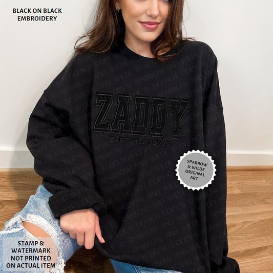 Zaddy | Haunting Adeline Embroidered Sweatshirt | Officially Licensed