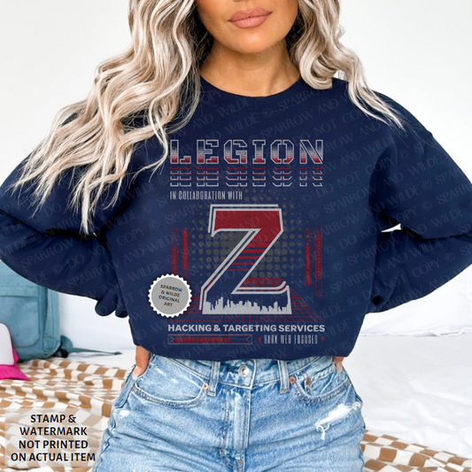 Legion & Z - Front | Haunting Adeline Sweatshirt | Officially Licensed