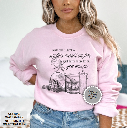 Set This World on Fire | Haunting Adeline Sweatshirt | Officially Licensed