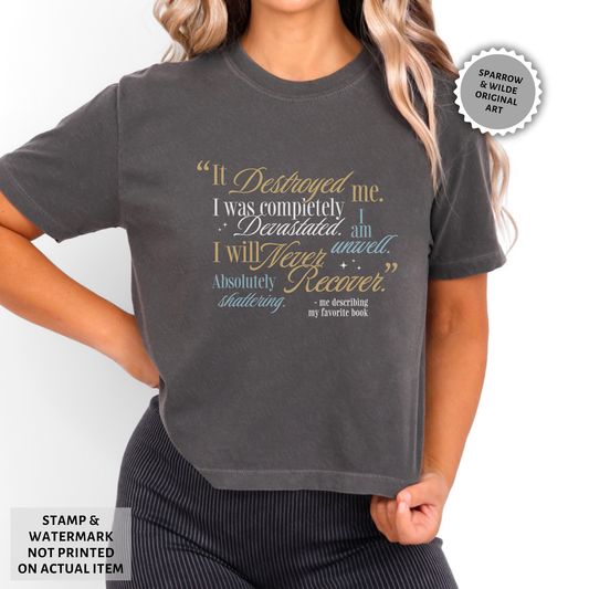 This Book Destroyed Me | Crop Top