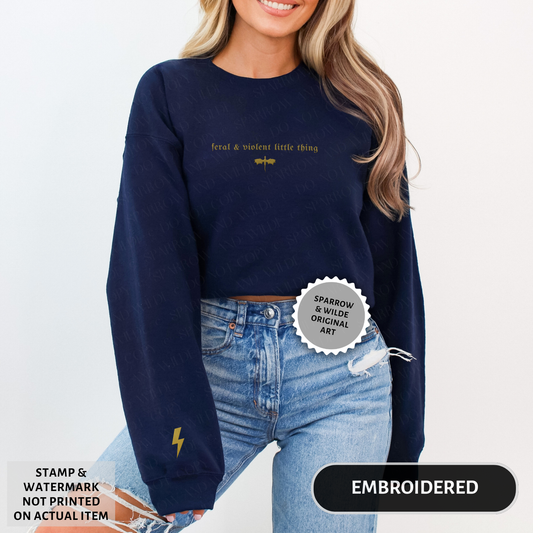 Feral & Violent Little Thing | Empyrean Embroidered Sweatshirt