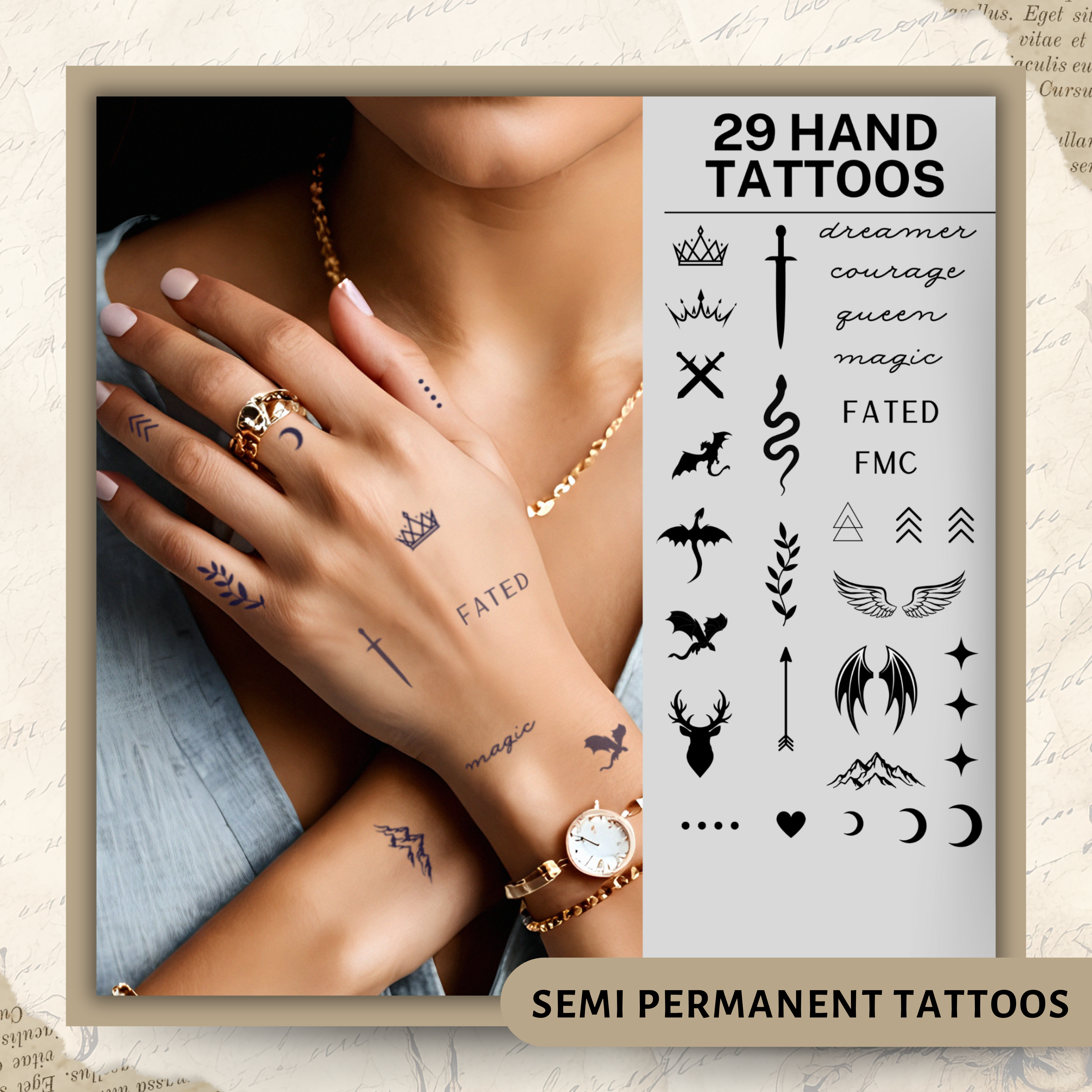 Charming Small Tattoos for Women’s Hands