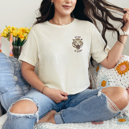 T-Shirt - Black Logo - Neon Blonde