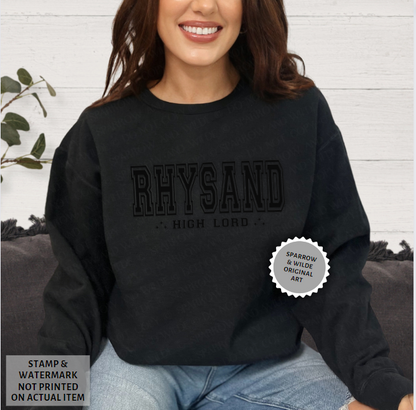 Rhysand | ACOTAR Embroidered Sweatshirt