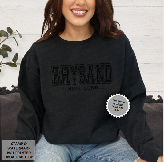 Rhysand | ACOTAR Embroidered Sweatshirt