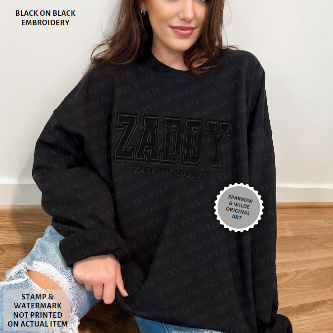 Zaddy | Haunting Adeline Embroidered Sweatshirt