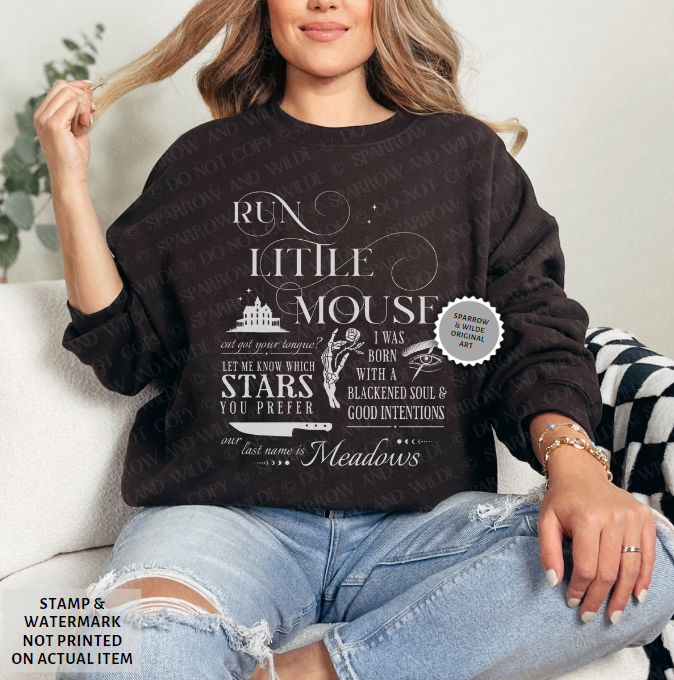 Run Little Mouse Haunting Adeline Sweatshirt Officially Licensed