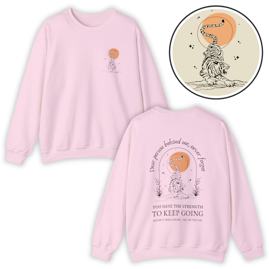 Suicide & Crisis Lifeline Awareness Tiger Sweatshirt - L - FINAL SALE