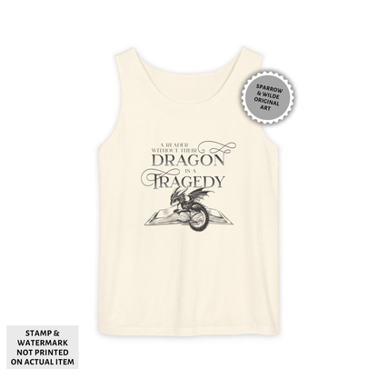 A Reader Without Their Dragon | Empyrean Tank Top