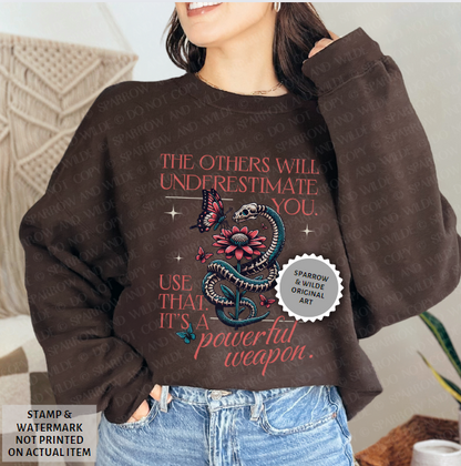 The Serpent & The Flower | Crowns of Nyaxia Sweatshirt