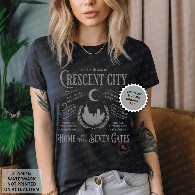 Six Heads & Seven Gates | Crescent City T-Shirt