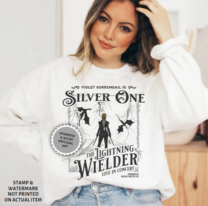 Silver One Fighter | Fourth Wing Sweatshirt