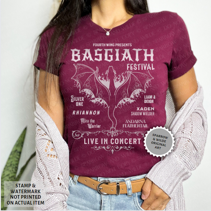 Basgiath Festival - Front | Fourth Wing T-Shirt