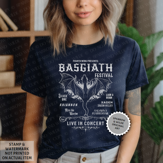 Basgiath Festival - Front | Fourth Wing T-Shirt