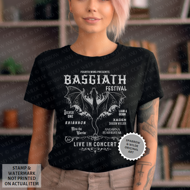 Basgiath Festival - Front | Fourth Wing T-Shirt