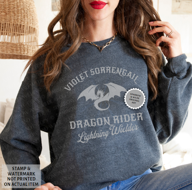 Violet Dragon Rider | Fourth Wing Sweatshirt