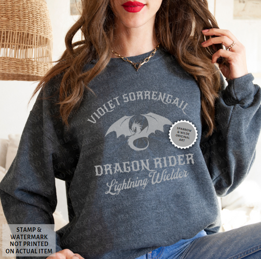 Violet Dragon Rider | Empyrean Sweatshirt