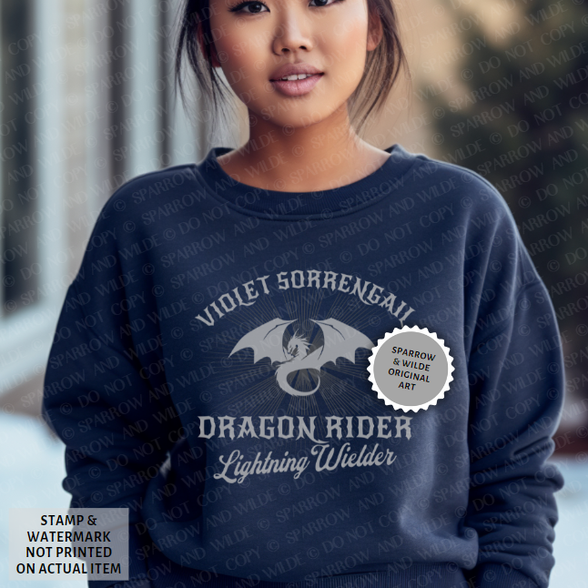 Violet Dragon Rider | Fourth Wing Sweatshirt