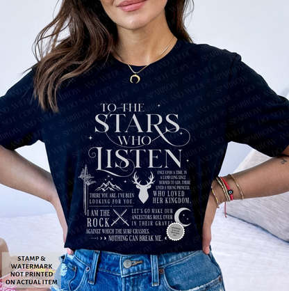 To the Stars Who Listen | Maas-Verse T-Shirt