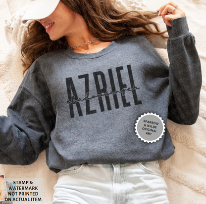 Azriel Shadowsinger Cursive | ACOTAR Embroidered Sweatshirt