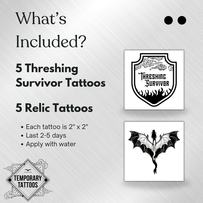 Threshing Day Temporary Tattoos - Set of 10