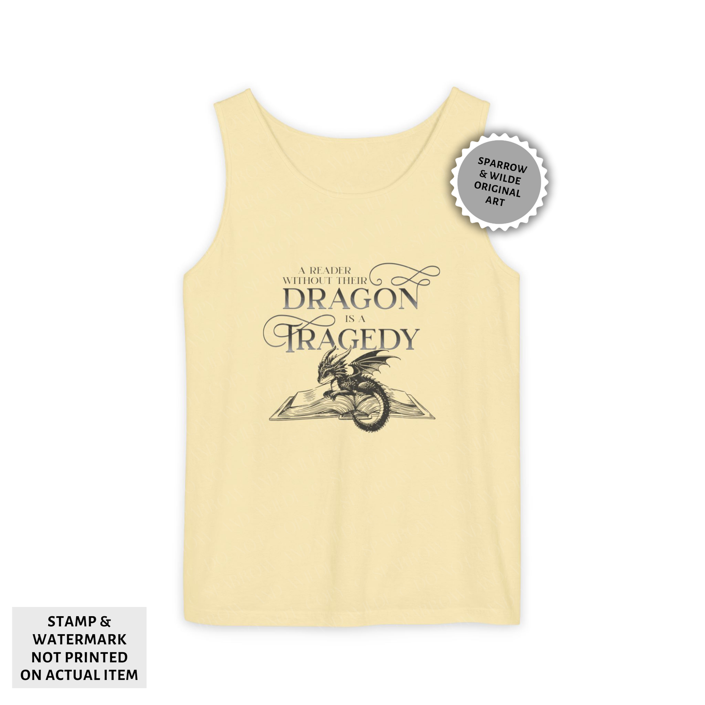 A Reader Without Their Dragon | Empyrean Tank Top