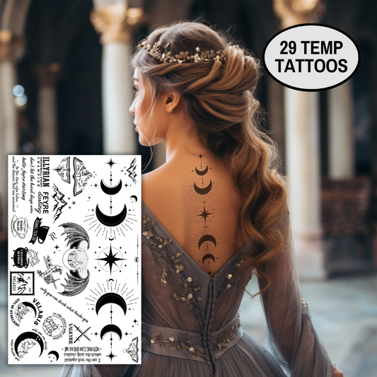 ACOTAR Temporary Tattoos | Sheet 1