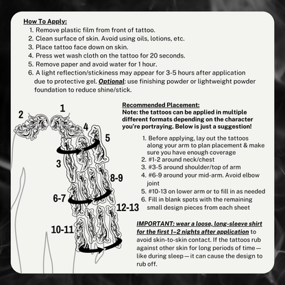 Main Character Energy Temporary Tattoo Set