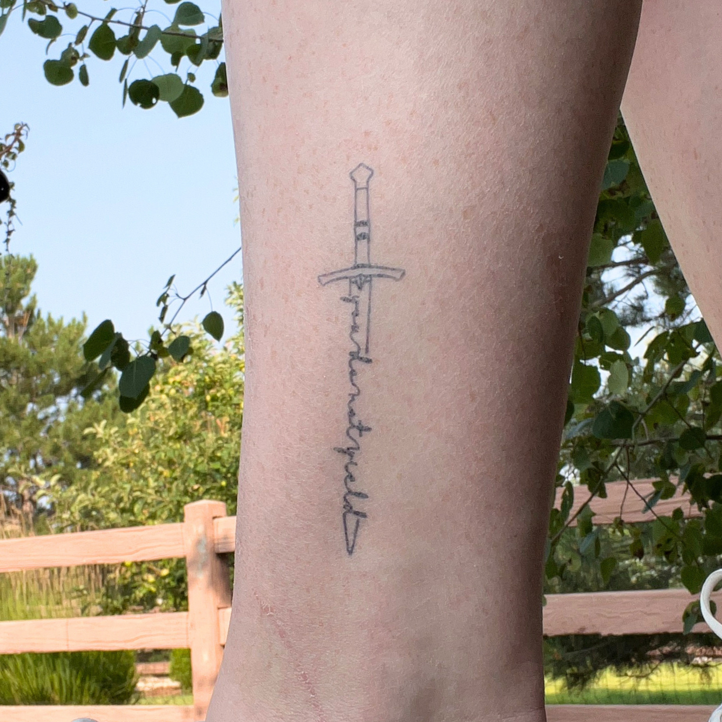 You Do Not Yield Sword | Throne of Glass Semi-Permanent Tattoo