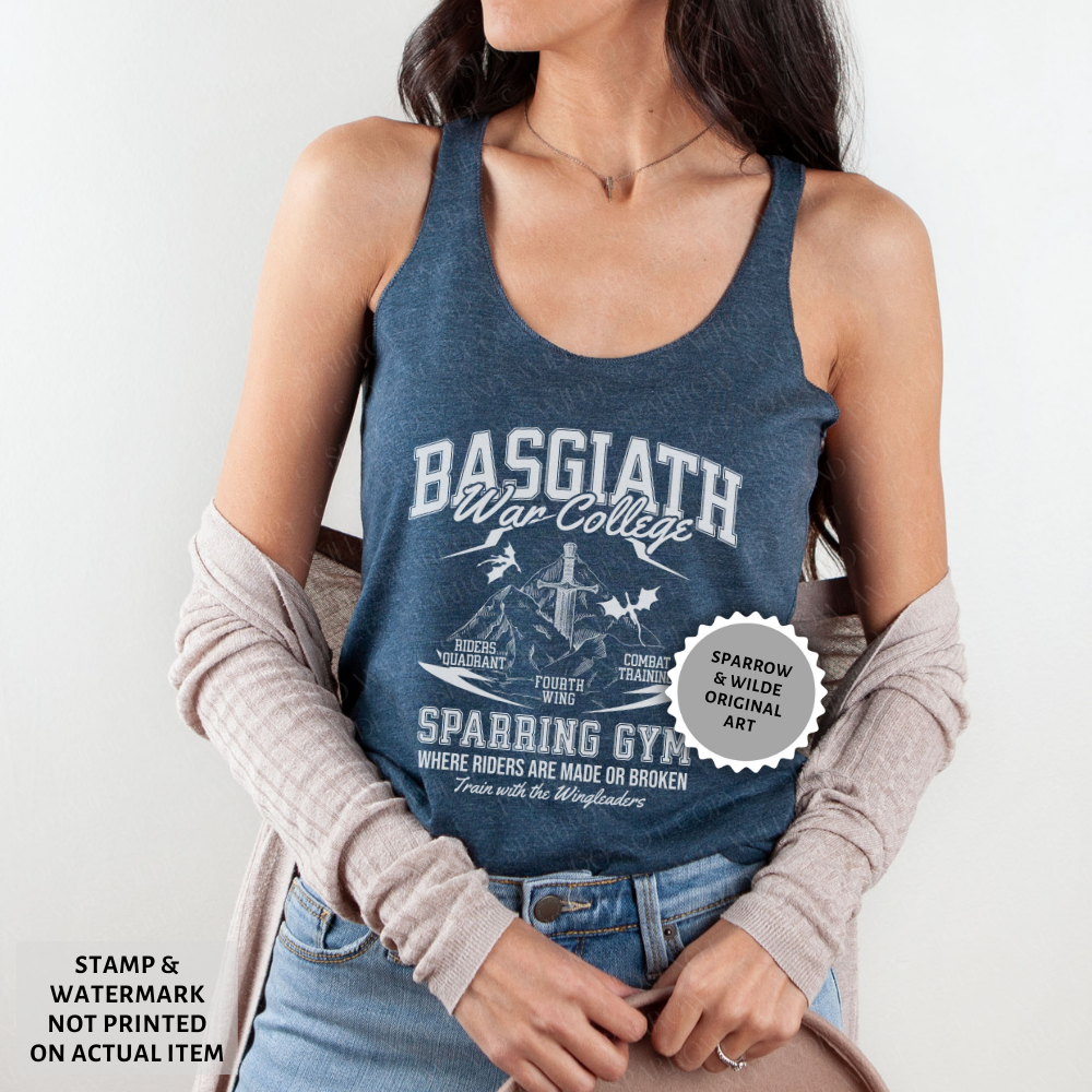 Basgiath Sparring Gym | Fourth Wing Tri-Blend Racerback Tank