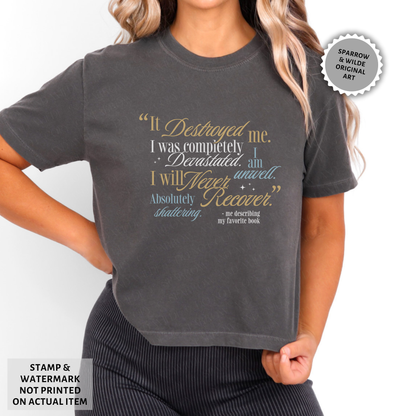 This Book Destroyed Me | Crop Top