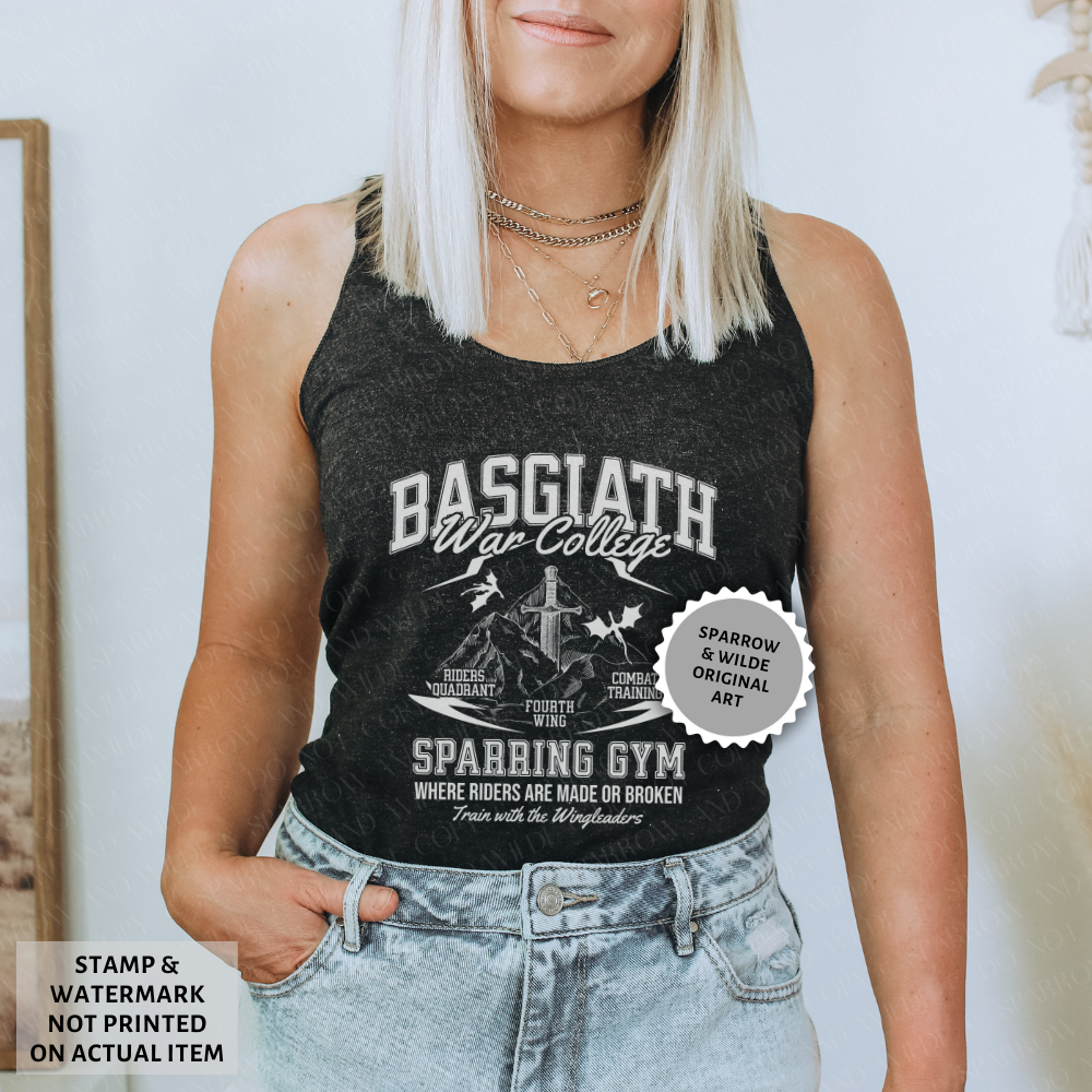 Basgiath Sparring Gym | Fourth Wing Tri-Blend Racerback Tank