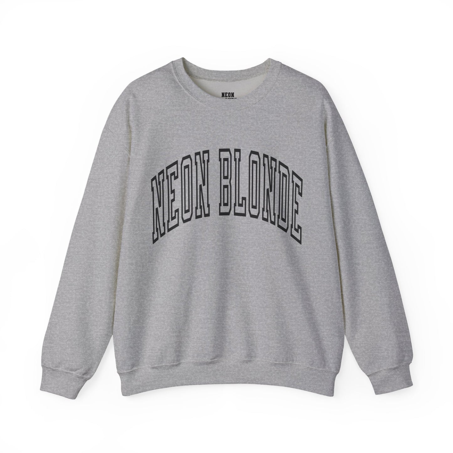 Sweatshirt - Black Lettering - Neon Blonde