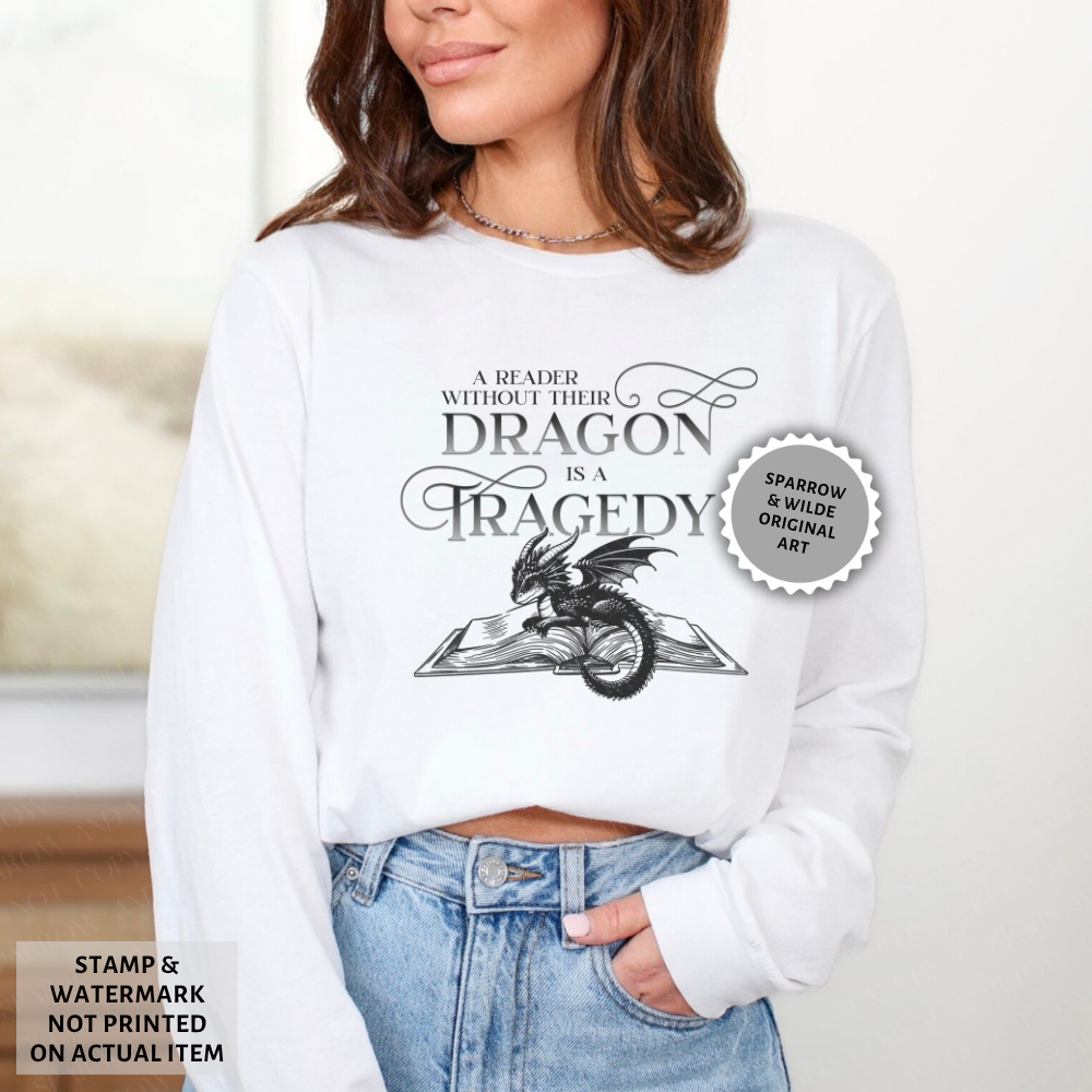 A Reader Without Their Dragon | Empyrean Long Sleeve Shirt