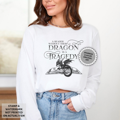 A Reader Without Their Dragon | Empyrean Long Sleeve Shirt