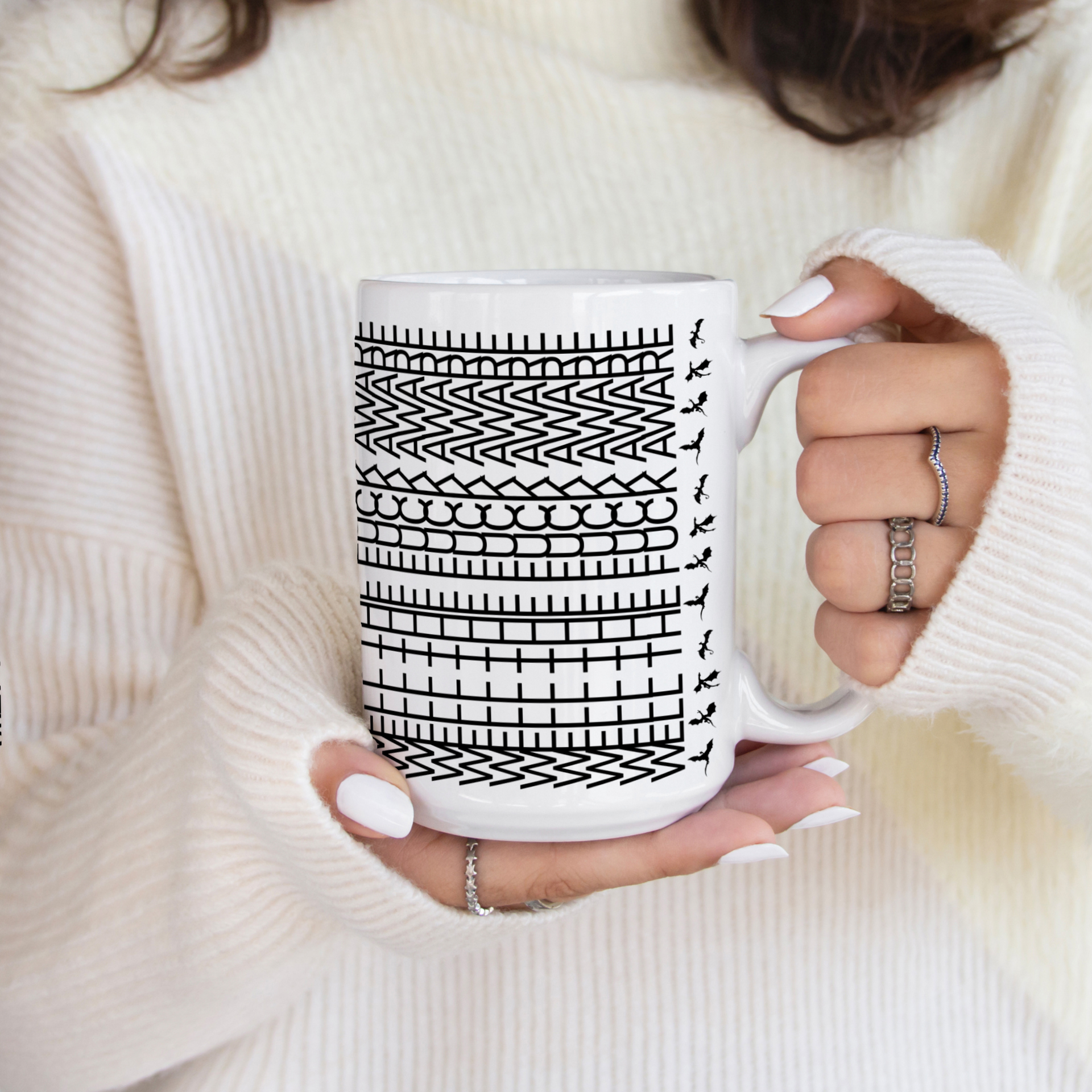 Well the Fuck Aware Hidden Message | White Empyrean Mug – Sparrow
