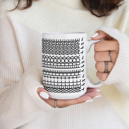 Well the Fuck Aware Hidden Message | White Empyrean Mug