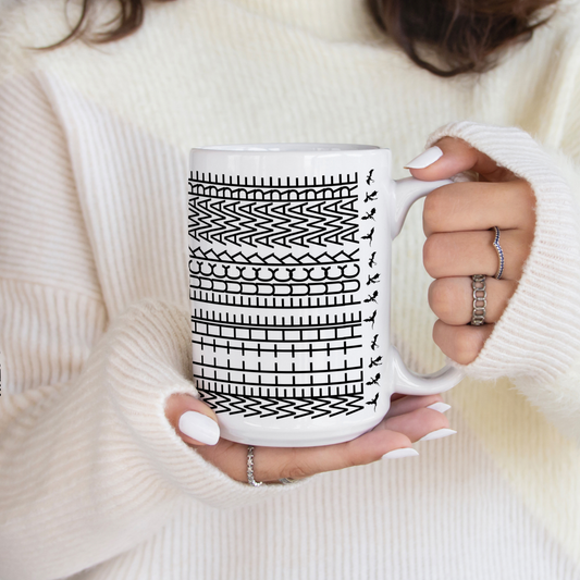 Well the Fuck Aware Hidden Message | White Empyrean Mug