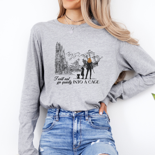 Into a Cage | Shield of Sparrows Long Sleeve T-Shirt