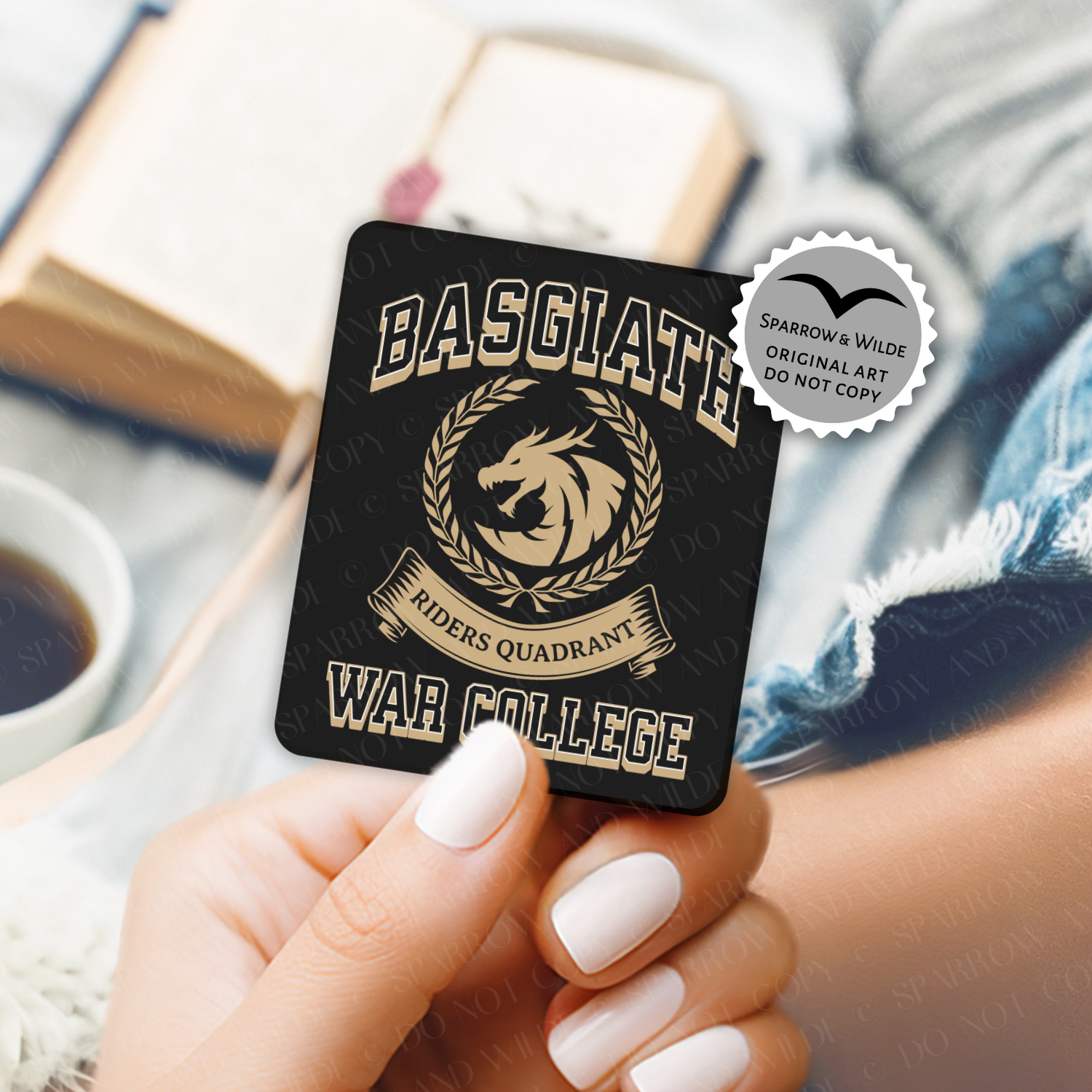 'BASGIAETH RIDERS QUADRANT WAR COLLEGE' text and logo