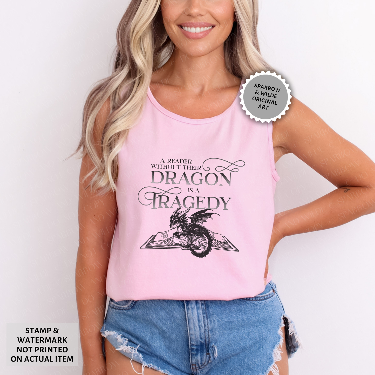 A Reader Without Their Dragon | Empyrean Tank Top
