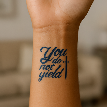 You Do Not Yield | Throne of Glass Semi-Permanent Tattoo
