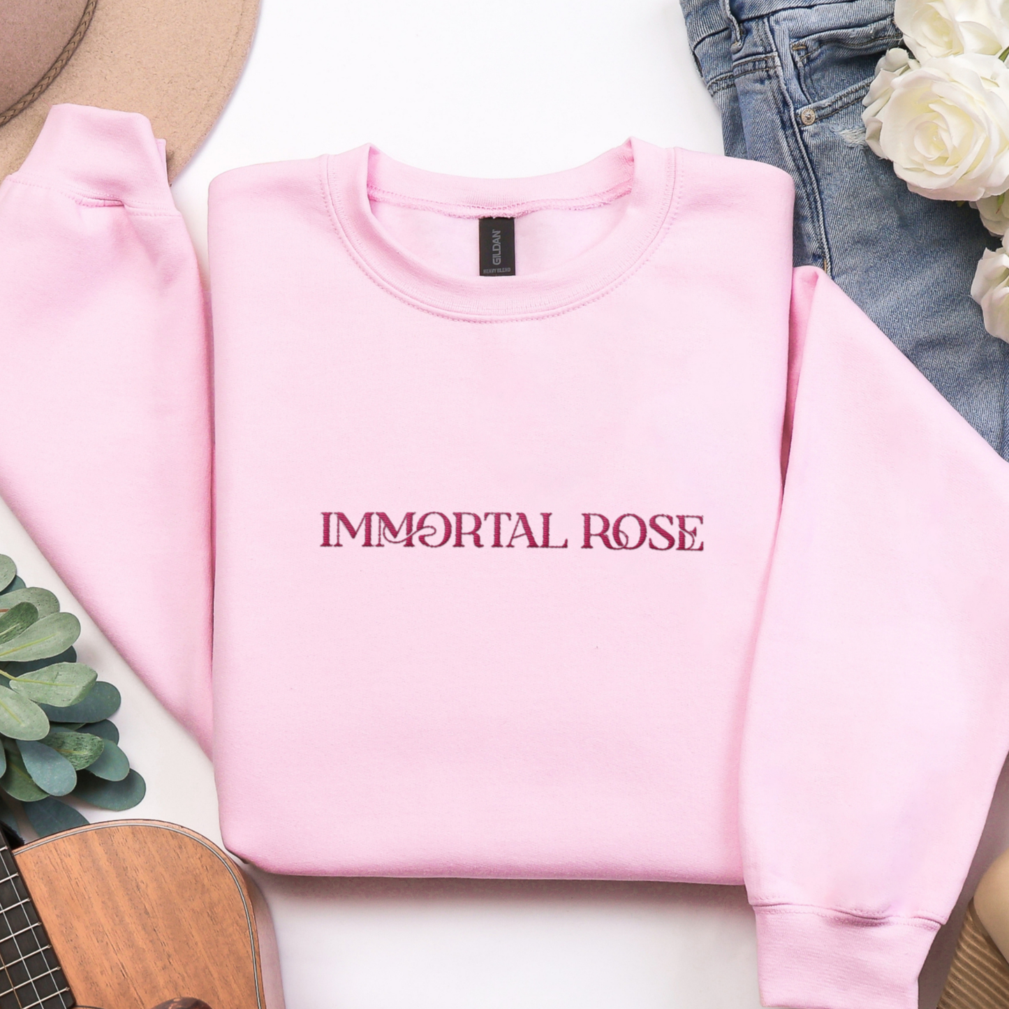 Immortal Rose | Embroidered Sweatshirt