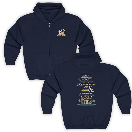 FFG - Damn Well Should Be Zip-Up Hoodie  - L - FINAL SALE