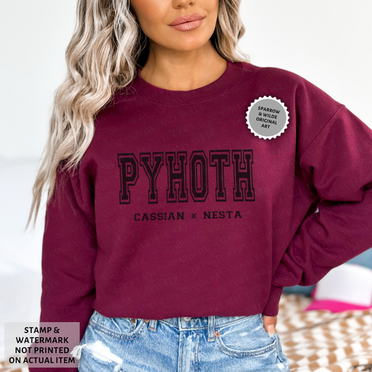 PYHOTH - Cassian & Nesta| ACOTAR Embroidered Sweatshirt