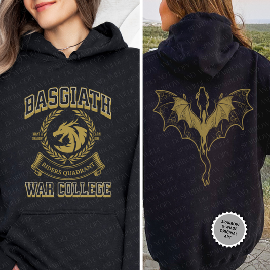 Basgiath - Back | Fourth Wing Hoodie