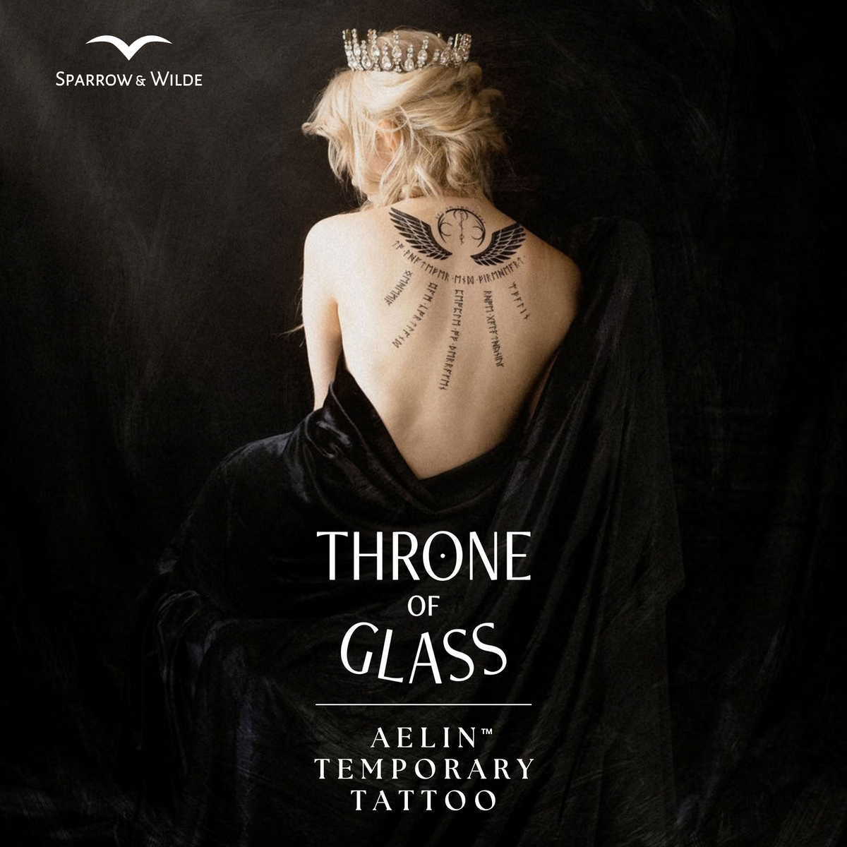 Throne of Glass Temporary Tattoo | Aelin Back