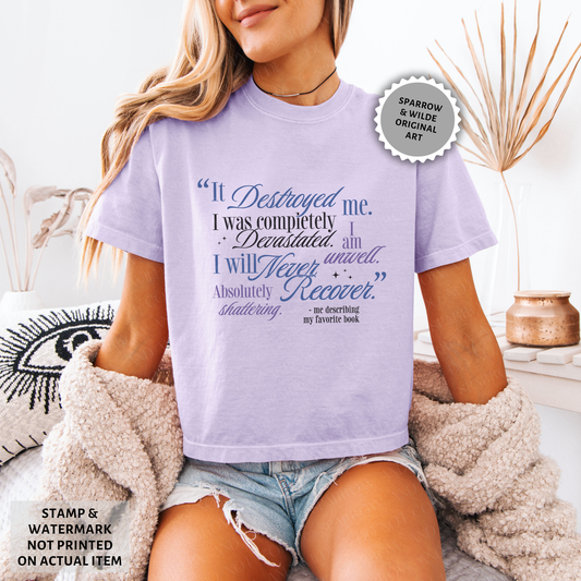 This Book Destroyed Me | Crop Top