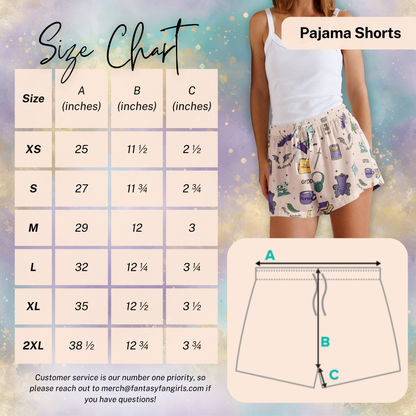 FFG - Doodle Pajama Shorts  - S - FINAL SALE